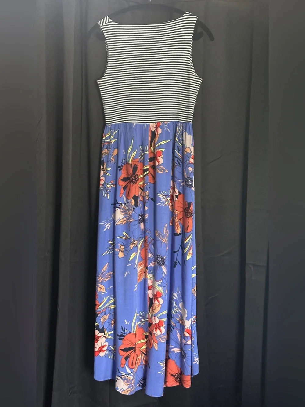 Anthropologie Lilka Zelie Floral Striped High-Low Maxi Dress XS